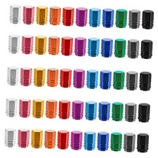 55 Pcs Metal Tire Valve Caps Aluminum Hexagon Valve Stem Covers Universal