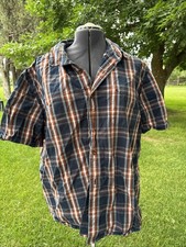 Carhartt Shirt Mens 2XL Tall Red Plaid Button Down Relaxed Fit Cotton Workwear