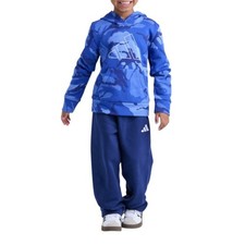 adidas Aop Pullover Joggers Set Youth Boys Blue Casual Athletic Bottoms SB1158-K
