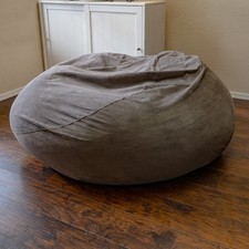 King or Queen Size Bean Bag Chenille by CordaRoy's turns into a mattress 
