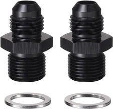 Flare to 5/8-20 Male Carburetor Fuel Inlet Fitting  8AN to 5/8-20 Black - 2PCS