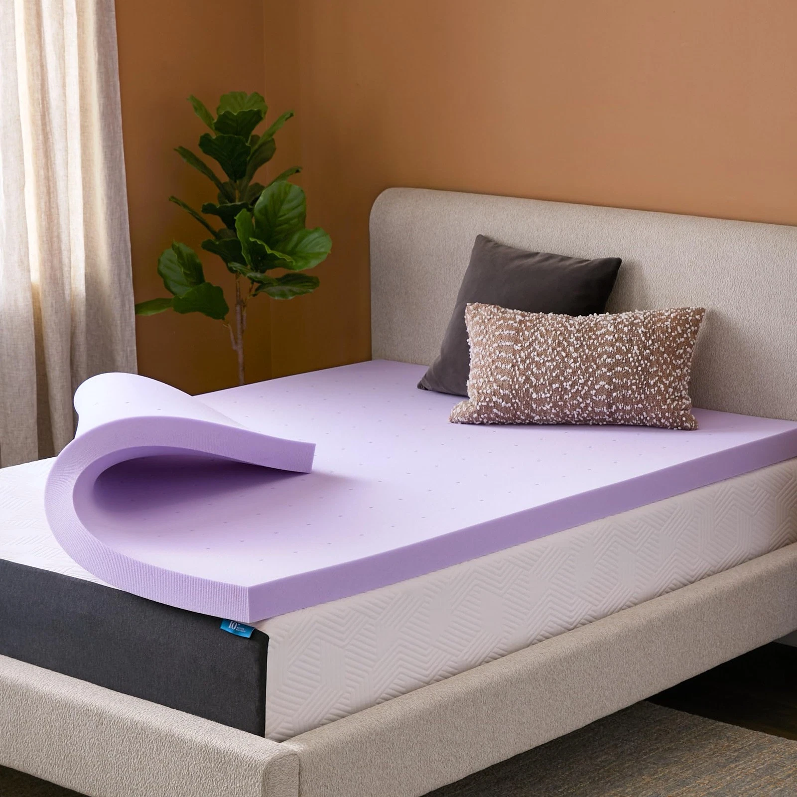 Mattress Topper 3 Inch Memory Foam King Lavender Lucid Size Essential Infusion