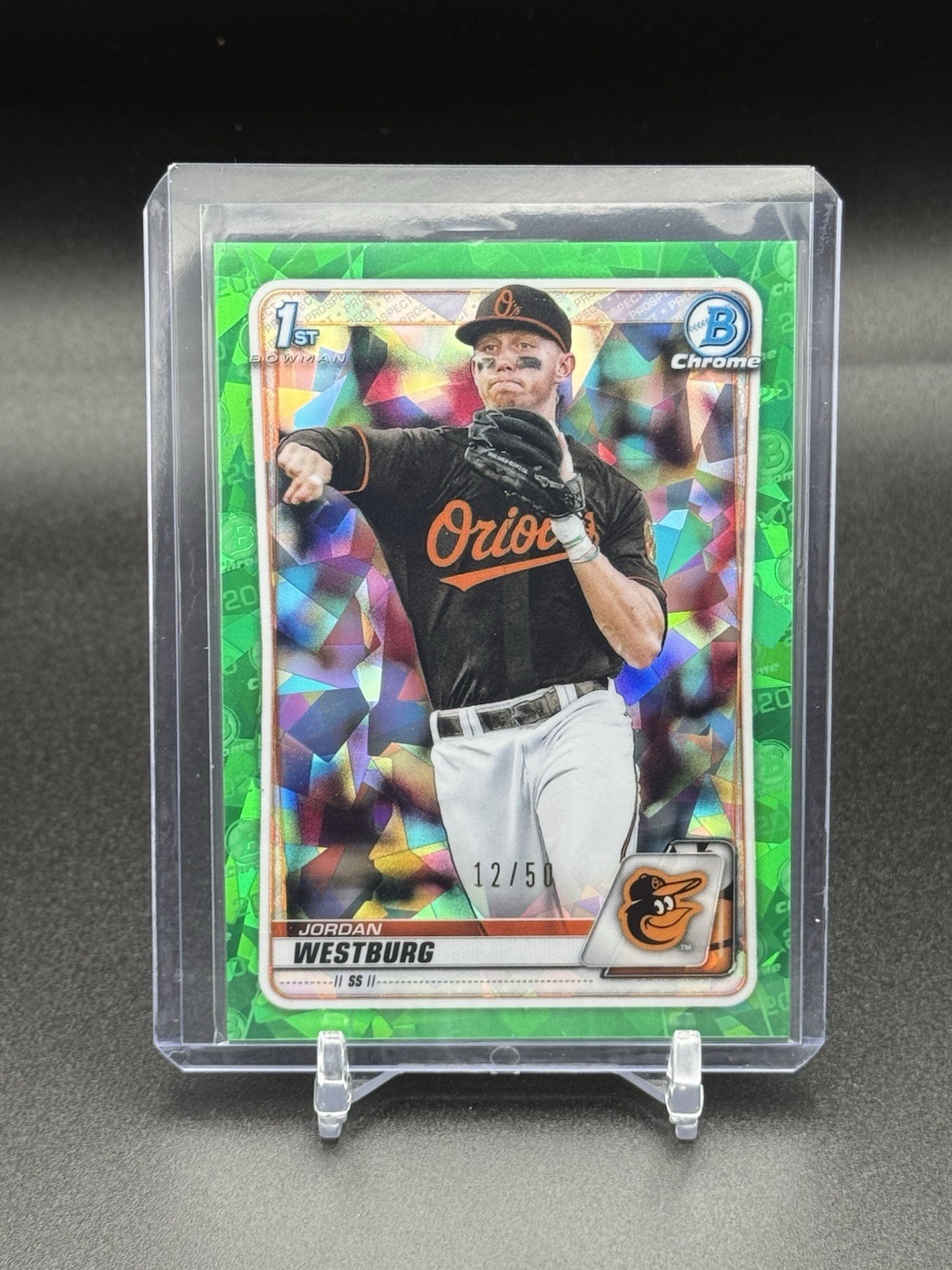 2020 Bowman Draft Sapphire - #BD-111 Jordan Westburg Green 1st Prospect Card /50