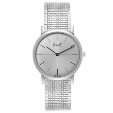 Piaget Altiplano White Gold Silver Dial Ultra Thin Mens Watch P10178 2
