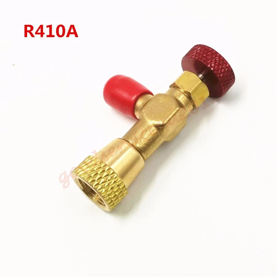 Adaptador de carga de válvula de seguridad 2 piezas R22/R410A para reparación de aire acondicionado Foto 3 de 4
