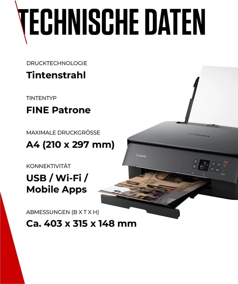 Canon PIXMA TS5350i Drucker - 3-in-1 Multifunktionsdrucker - Bild 4 von 4