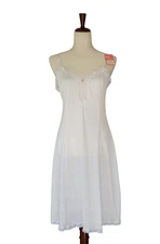 VTG Floral Lace Full Slip Dress Whimsigoth Fairy Nighty Lingerie Coquette NWT