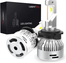 LASFIT Pro H7 Mercedes BMW VW LED Light Bulbs 60W 6000 Lumens 6000K White (Pair)