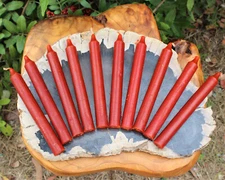 Lot of 10 x 6" Taper Spell Candles: BROWN (Pagan Wicca Altar Household)