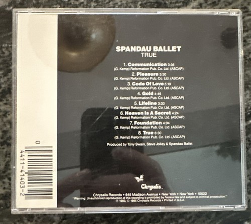 SPANDAU BALLET - TRUE VK-41403 DIDX 399 1985 Reissue CD (Near Mint Condition) - Picture 4 of 4