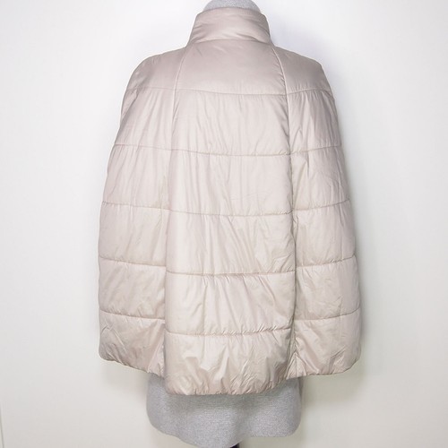 Krizia Puffer Cape Jacket Coat Light Beige Nylon Womens One Size - Picture 4 of 7