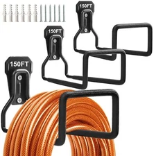 3 Pack Garden Hose Holder Heavy Duty Garden Hose Reel Wall Mount Water Hose H...