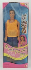 NIB Vintage 1998 Butterfly Art Ken Doll Mattel 22995 Tattoo Rare Barbie NRFB