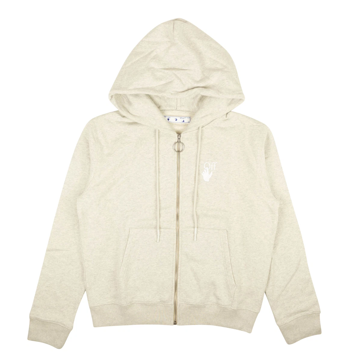 Cut off zip up hoodie top