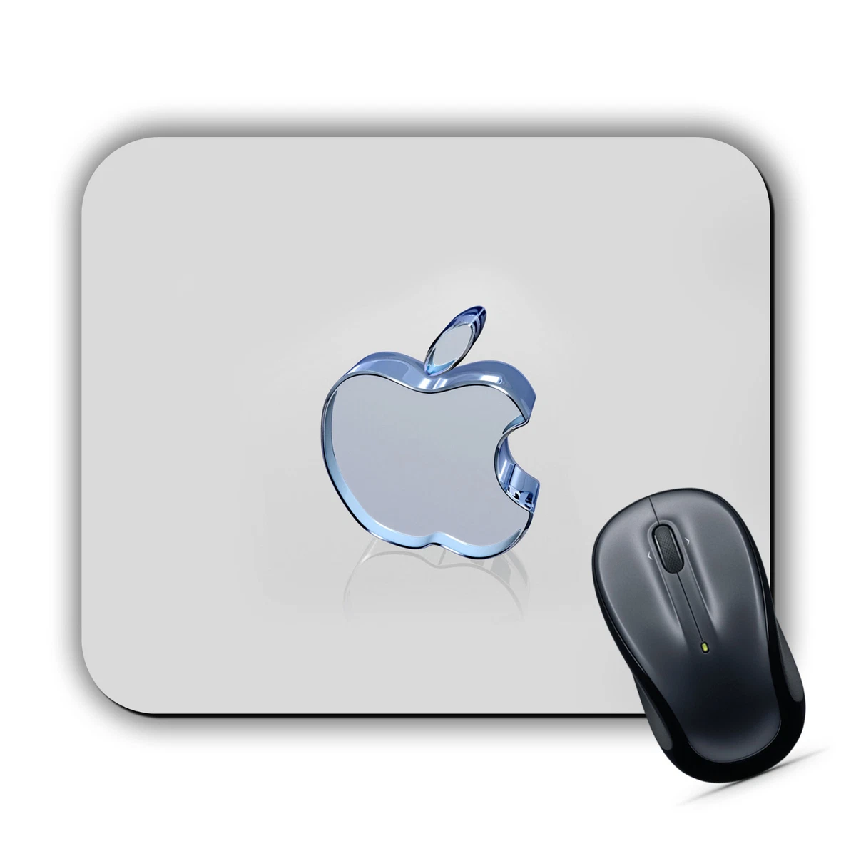 GLASS APPLE EFFECT MOUSE MAT Pad PC Mac iMac MacBook Gaming High