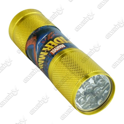 Kids Licensed Disney Cartoons Aluminium 9 LED Torch Light Boys Xmas Gift 8.7cm - Picture 258 of 302