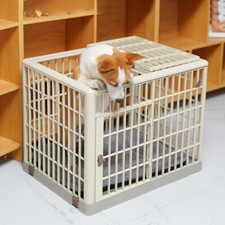 Dog Crate for Large Dogs,Plastic Dog Crates Indoor Use,Double Doors Dog Kennels