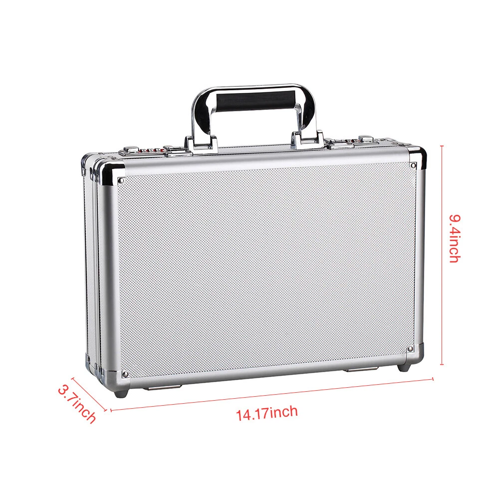 Hard Small Carrying Case Aluminum Framed Combination Lock Safe