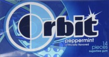 Orbit Gum - Peppermint, 14 piece pak, 12 count Pack of 12 