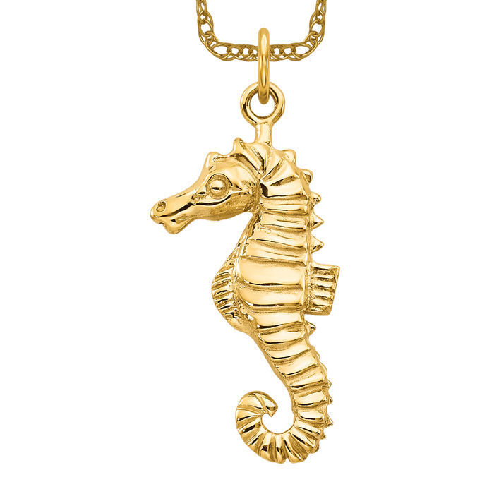 10k Gold Seahorse Pendant 18 10k Gold Seahorse Pendant 18