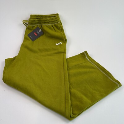 Levi's Standard Fit Drawstring Sweatpants w/Pocket & Logo  Olive Green XXL NWT