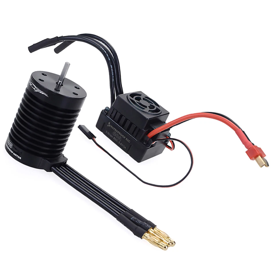 For 1/10 RC Car F540 4370KV Waterproof Brushless Motor With 60A ESC Combo Set - Image 4 of 4
