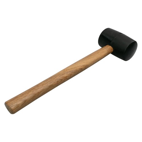 Martillo de mazo de goma con mango de madera de agarre suave hágalo usted mismo camping edificio azulejos - Imagen 7 de 8