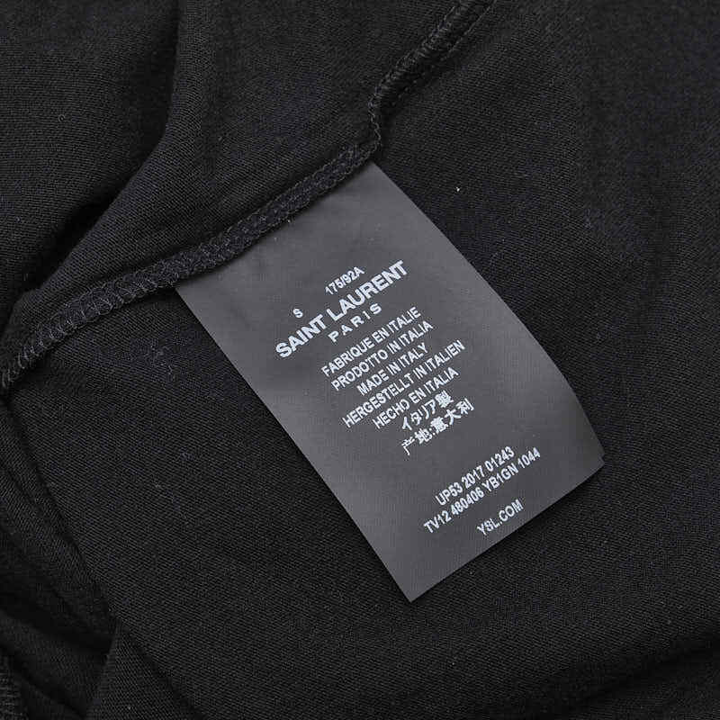 T shirt SAINT LAURENT con stampa logo taglia:S uomo 【Usata】