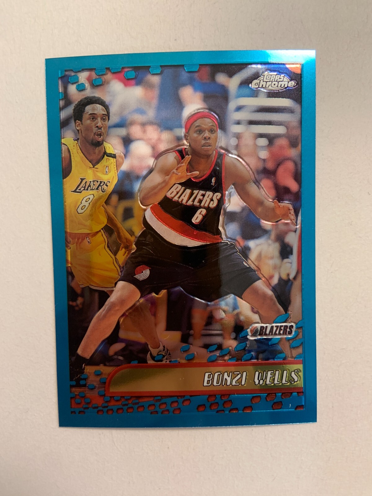 2001-02 Topps Chrome Bonzi Wells #63 With KOBE BRYANT 3