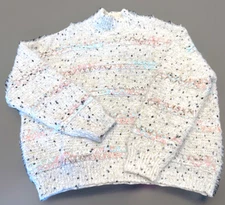 Telluride Clothing Gray Soft Fuzzy Heavy Mock Neck Turtleneck Sweater Size Med