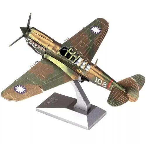 Metal Earth: P-40 Warhawk 3D Laser Cut Steel Model Kit Fascinations Plane - Picture 4 of 6