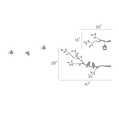 Birds and Branches Decal - Picture 4 of 14