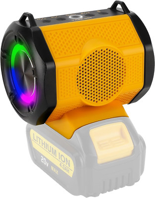 Portable Bluetooth Speaker for Dewalt 18-20V Li-ion Battery /USB Type-C Cordless