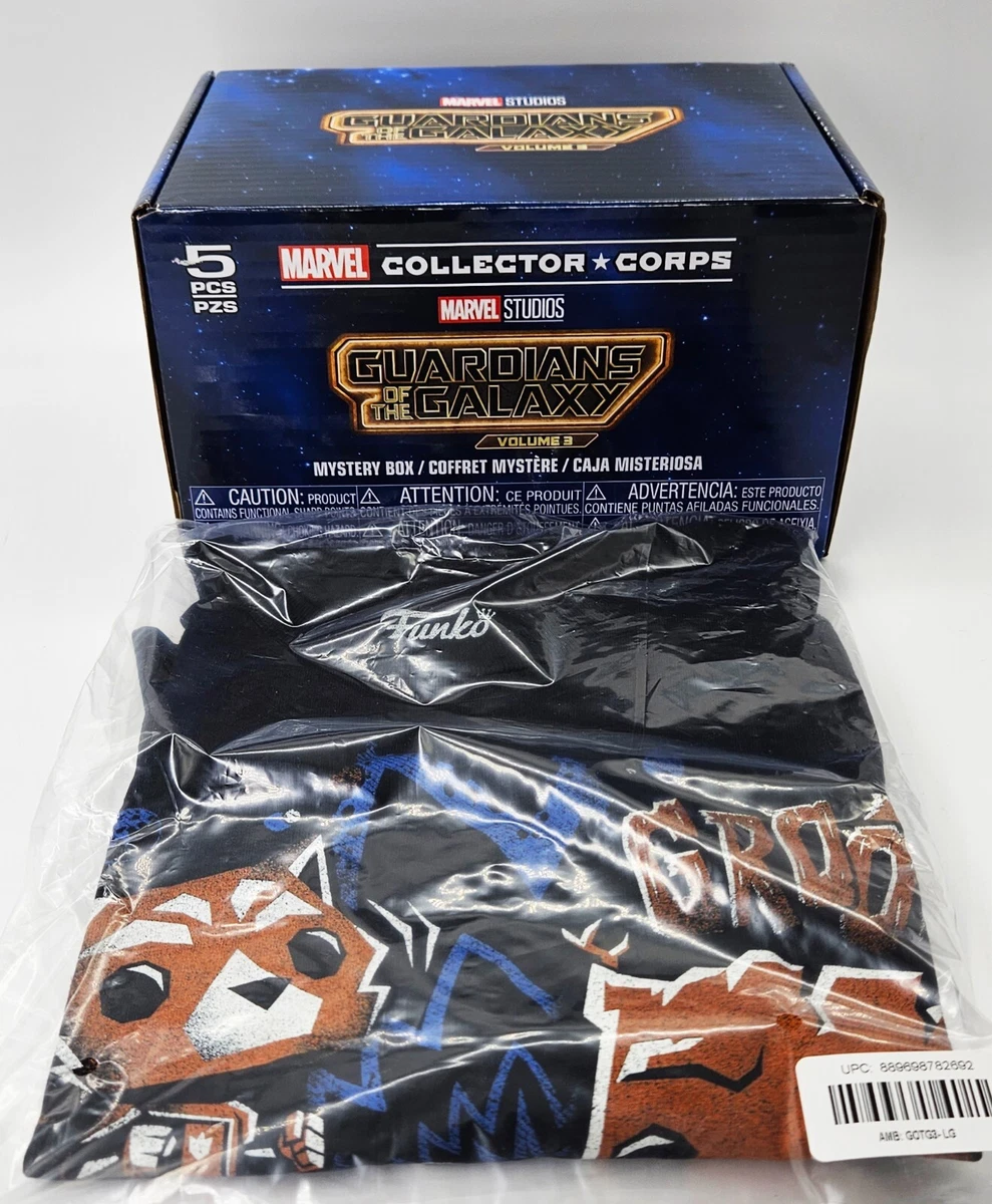 Marvel Collector BOX | Large Guardians T-Shirt Corps Galaxy 3 Groot eBay Vol W L Rocket