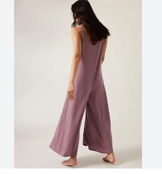 Mono Athleta Rosa Noche Bliss Dormir Cuello en V Mameluco Pantalones de Salón PJ XS Foto 4 de 4