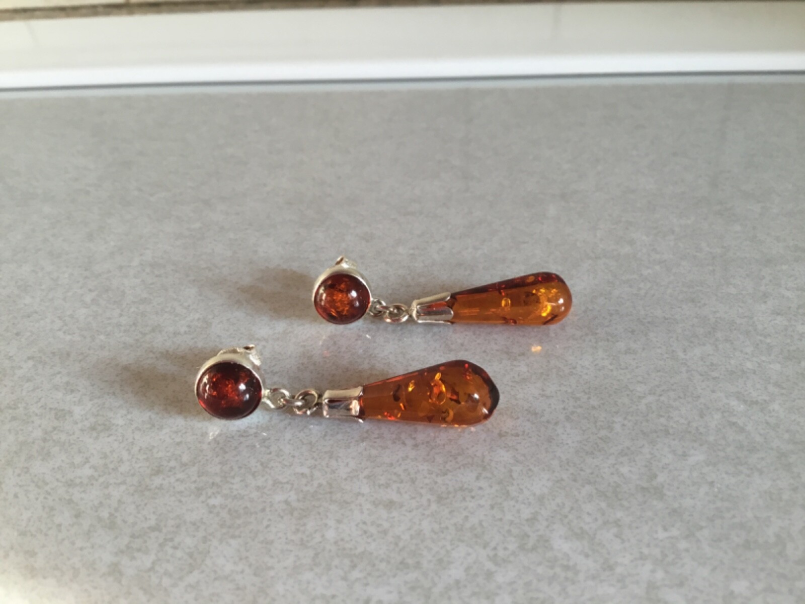 925 SOLID STERLING SILVER DANGLING DROP EARRINGS … - image 3