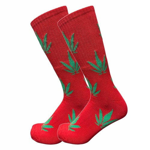 Men's Autumn Marijuana weed leaf Athletic Sports Cushioned Cushion Crew Socks - Picture 60 of 60