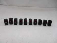 CARLING TECHNOLOGIES ILLUMINATED ROCKER SWITCH SET OF (10) BLACK MARINE BOAT