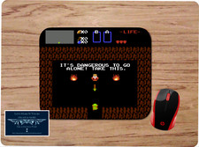 ZELDA IT'S DANGEROUS TO GO ALONE INSPIRED PC DESK MAT MOUSE PAD HOME OFFICE GIFT