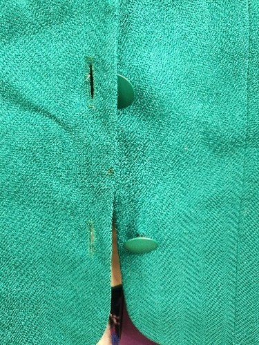 Coventry Row for Dillards Pleated Tweed skirt SUIT Jacket Sz 4 Green VINTAGE - Picture 5 of 24