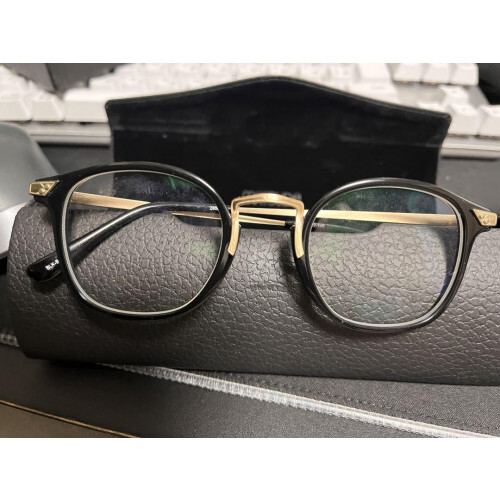 メガネ MATSUDA Matsuda - 2808H.RX - black brushed gold clear Matsuda Official | 2808H Square Glasses - Hand Made in Japan
