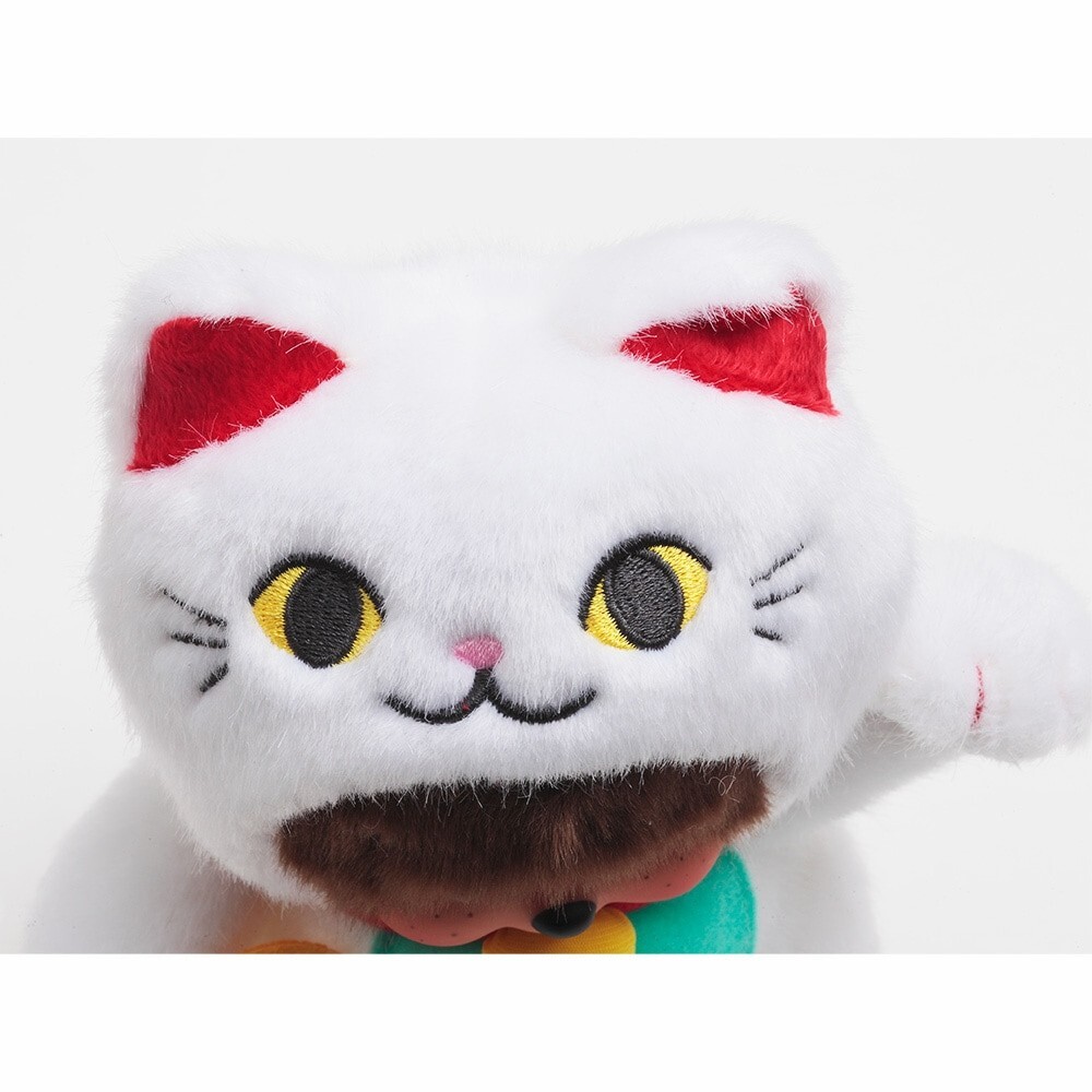 Monchhichi Lucky Cat White S stuffed toy Japan Local type limited