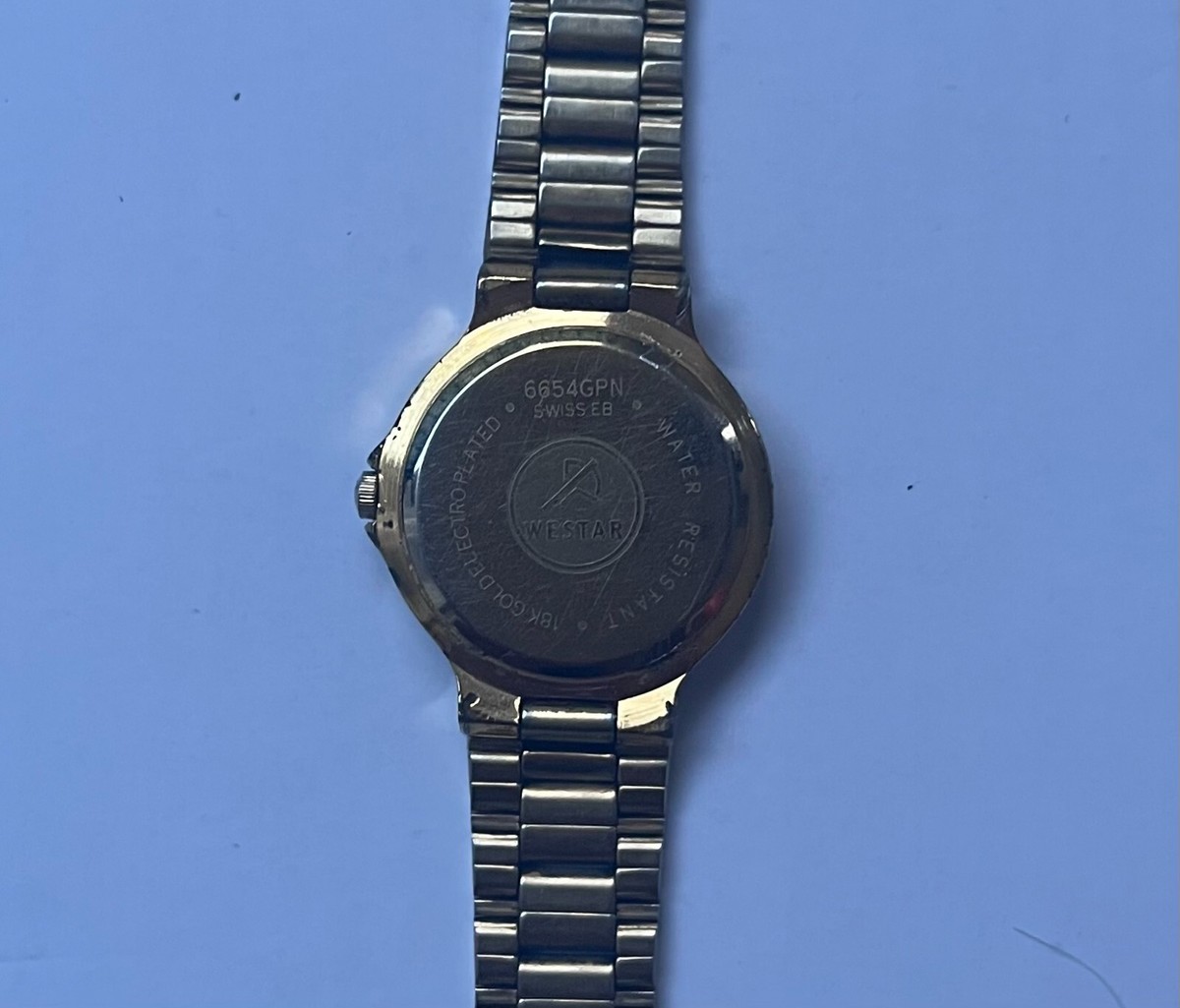 Westar 18K Gold Electro Plated 6654 GPN Swiss EB - water resistant