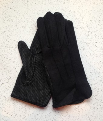 Black Cotton Sure Grip Slip-On Glove Large (Dozen)