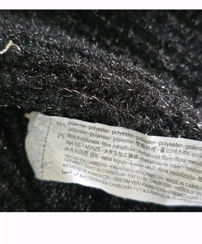 Zara Knit Cardigan Black Girls 3-4year Button Up Metallic Long Sleeves Shimmery - Picture 6 of 7