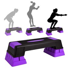 GYMAX 30" Aerobic Stepper w/ Risers, 5-9" Adjustable Height, Home/Gym