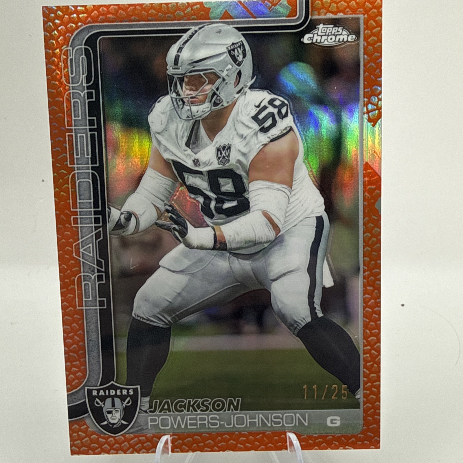 2025 Topps Chrome Orange Leather Refractor #177 Jackson Powers-Johnson /25 YT92