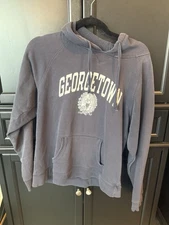 Vintage Georgetown University Navy Blue Comfortable Fleece Sweatshirt, Medium