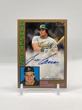 2019 Topps Update Series 1984 Topps Baseball Jose Canseco Auto Signed Gold /50