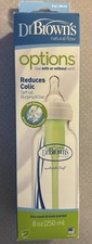 Dr. Brown's Natural Flow Options Baby Bottle 8 oz Reduces Colic Vent System Pump